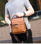 👜 Geantă De Modă Casual Din Piele De Vacă Pentru Bărbați