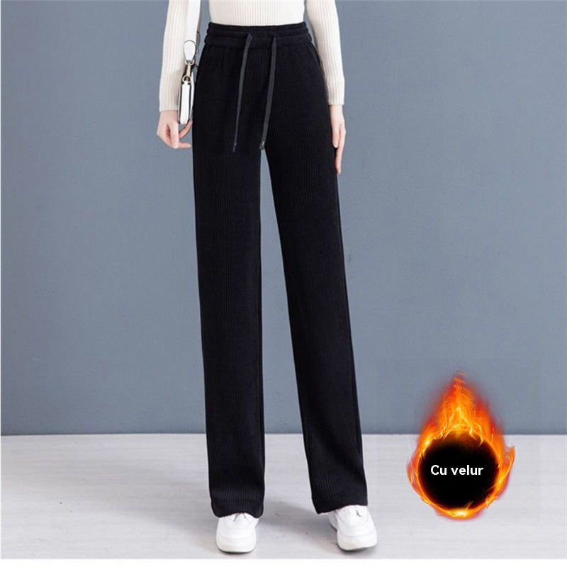 🏆【M-3XL】【40-110KG】👖Pantaloni noi, elastici, cu croi larg, pentru femei【40-110kg】