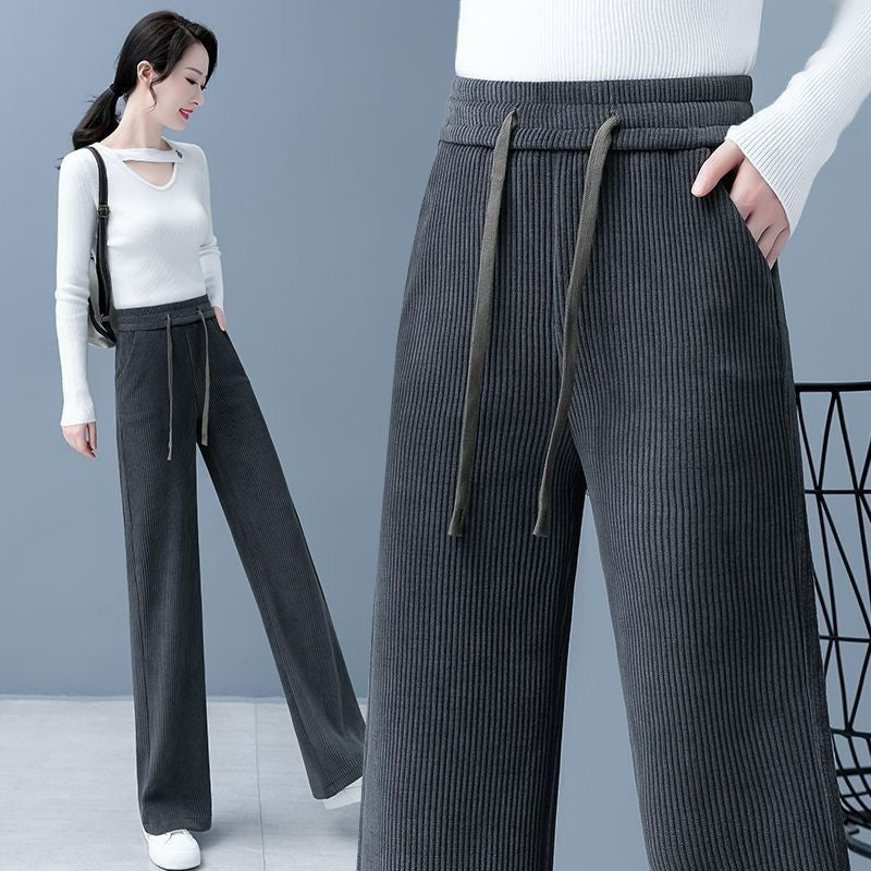 🏆【M-3XL】【40-110KG】👖Pantaloni noi, elastici, cu croi larg, pentru femei【40-110kg】