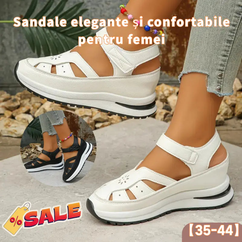 🔥🌸【35-44】Sandale confortabile pentru femei, la modă 2026, cu tocuri goale, confecționate din piele naturală.