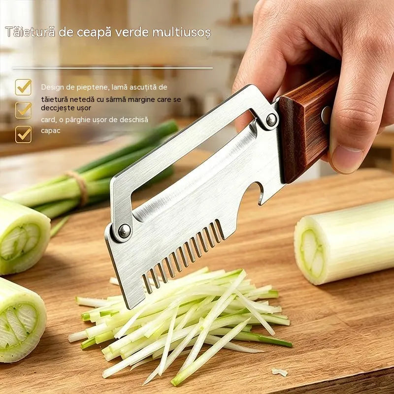 🔥Cumpără 1, primești 1 gratuit (2 bucăți)🧅🔪 Curățător de legume multifuncțional 3 în 1: Curățează, toacă legume, feliază carne și deschide sticle! 🔥