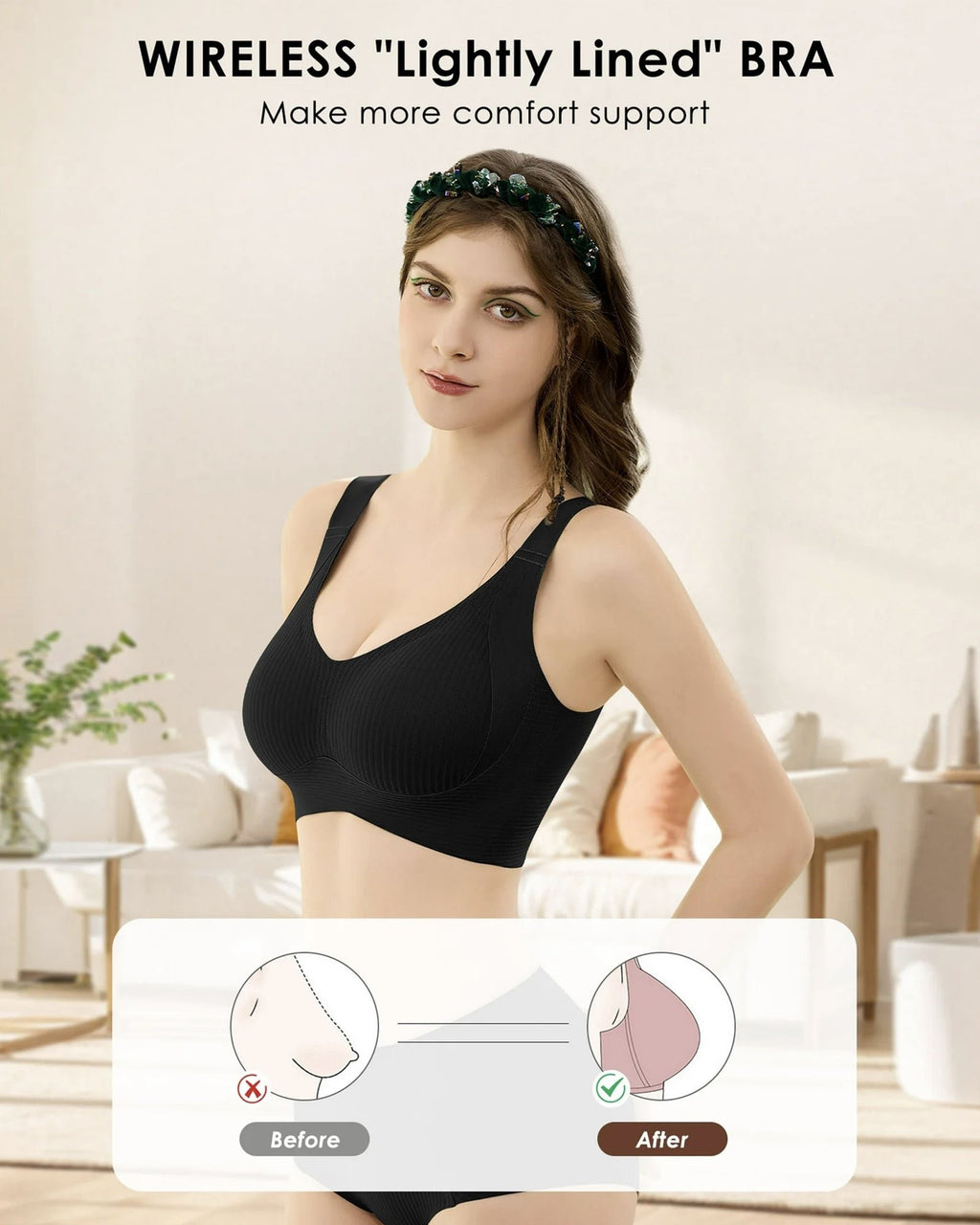 😍【Livrare gratuită！30%OFF】【Pachet de 2】Sutien pentru femei fără sârmă, dintr-o bucată❤️【40-95KG】