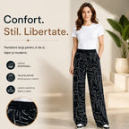 ✨【40-100 KG】Pantaloni de damă cu talie înaltă și efect răcoritor, pantaloni largi și respirabili pentru vară — croială lejeră