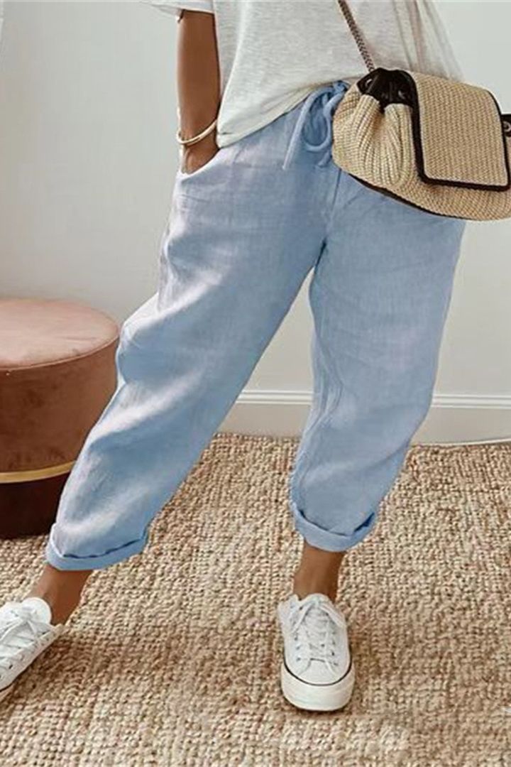 😍💕 Ultima zi de promoție – 50% reducere 💕 Pantaloni casual pentru femei din bumbac și in, comozi și moderni