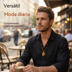 🐯🔥 Ofertă limitată: 52% reducere! Colier pentru bărbați cu mărgele din piatră naturală „ochi de tigru”: șnur țesut manual, mărgele lustruite și netede care îți pun în valoare stilul unic ✨