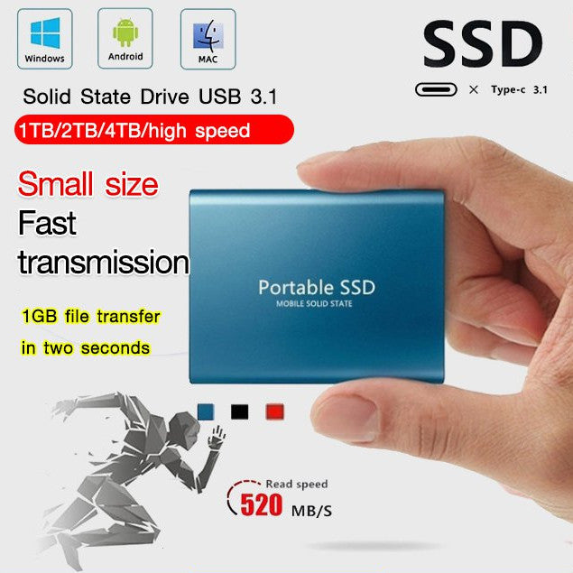 SSD extern mic are avantajele vitezei de transmisie rapide, structurii compacte, designului ușor, rezistenței la impact și stabilității bune