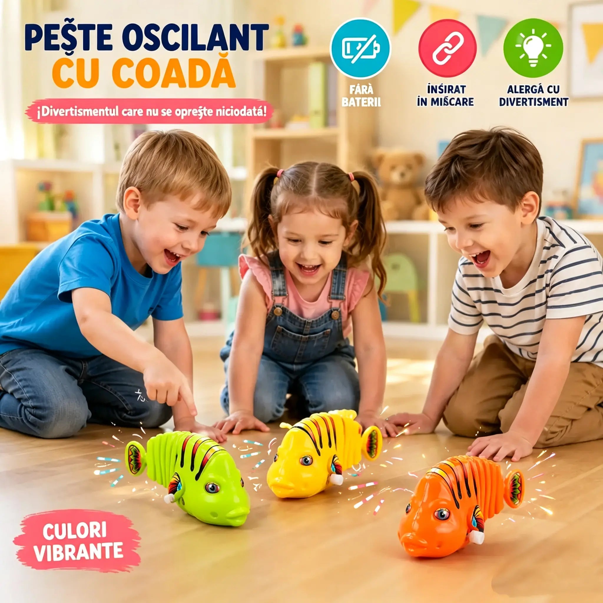 【6 piese】🐟 Jucării creative pentru copii