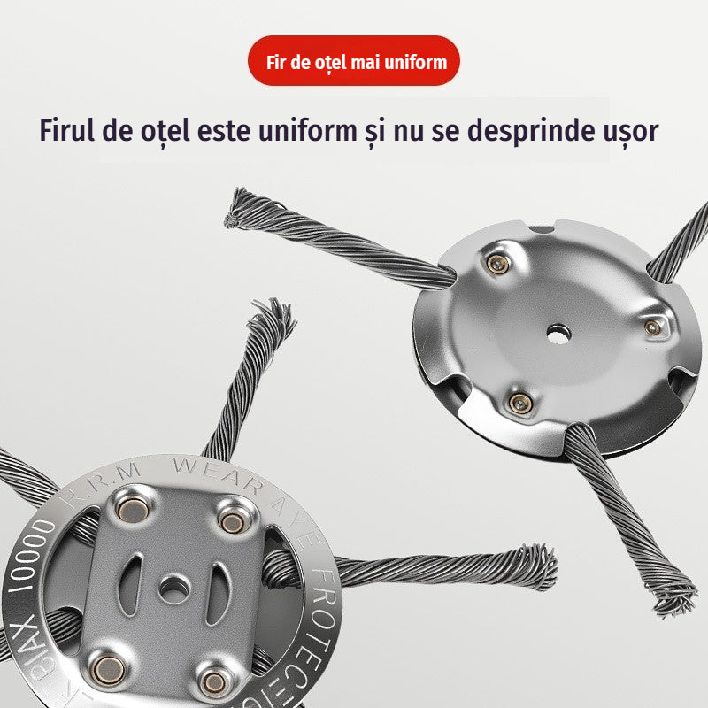 🧰🔥【Cumperi 1, primești 1 gratis】🔥 Cap de tăiere cu fir de oțel pentru îndepărtarea buruienilor – accesoriu pentru motocoasă / mașină de tuns iarba