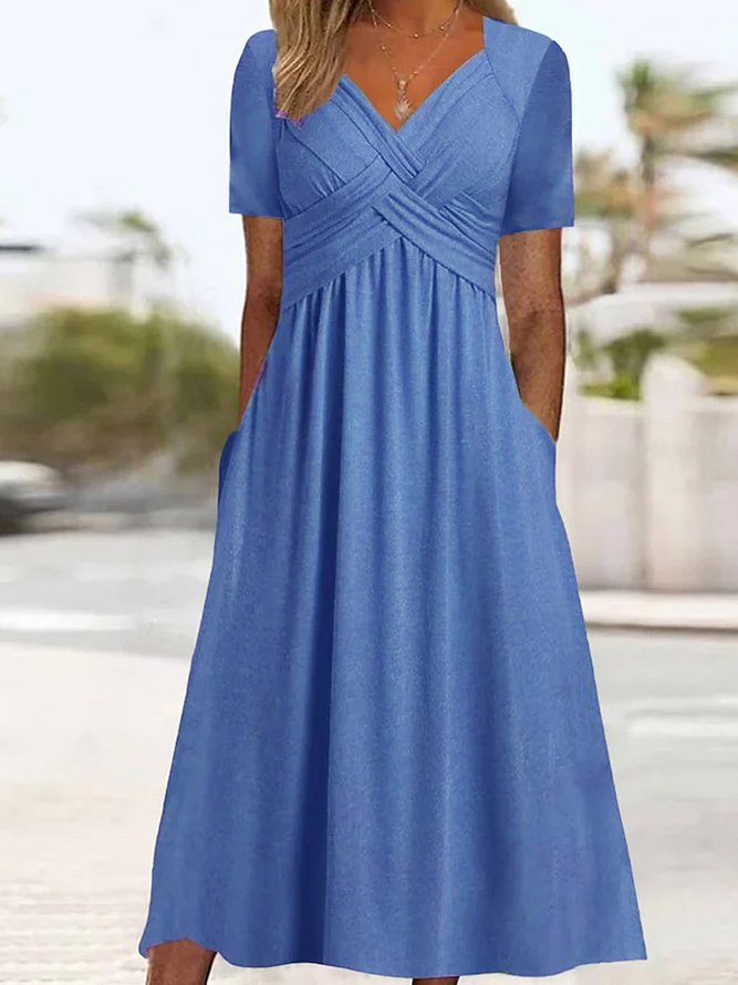 🔥【Reducere de 50% · Plată la livrare】👗【S-3XL】Rochii casual simple, modă, unicolor