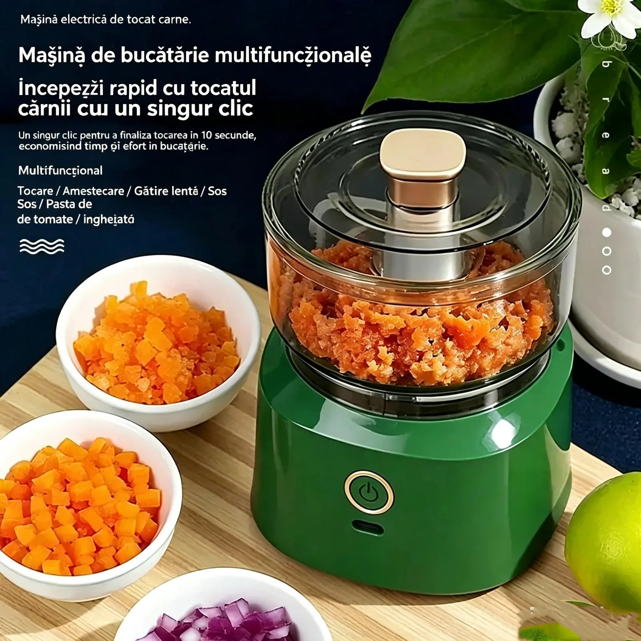🔥 50% reducere! 🔥 🥩⚡ Mașină electrică de tocat carne cu capacitate mare: eficientă, rapidă și ușor de utilizat | Ideală pentru bucătăriile casnice și preparatele de acasă 🍔🌮