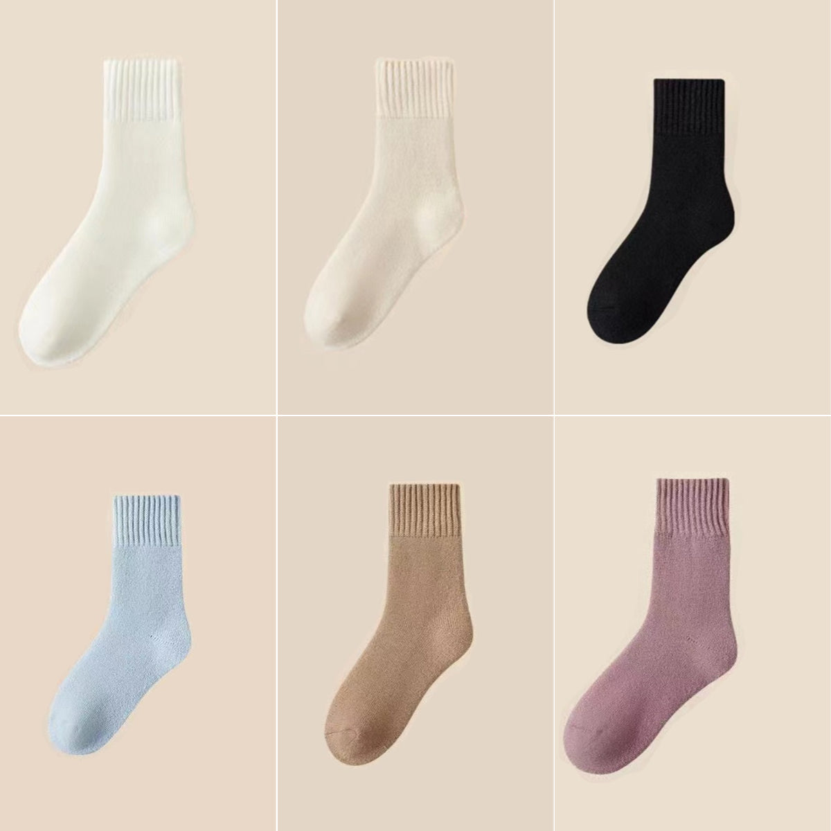 🔥【Cumpără 3, primești 3 gratis】🧦Șosete groase și călduroase din lână pentru iarnă, super groase și călduroase, elastice, mărimea 35-42