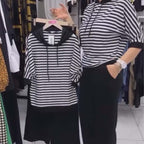 💥 LICHIDARE DE STOC 💥 Set de top cu dungi și pantaloni uni pentru femei