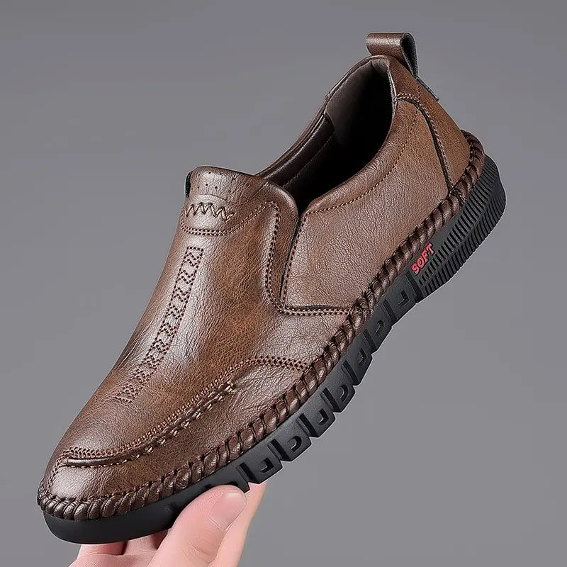 👞【39-44】2026 pantofi sport casual pentru bărbați, din piele naturală, cu talpă moale, antiderapantă, respirabilă