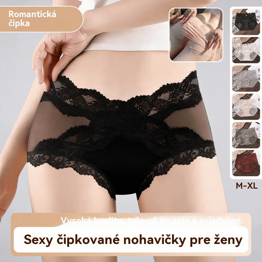 🔥【Cumpără 3 și primești 3 gratuit】🍑 Chiloți din dantelă cu talie înaltă care evidențiază șoldurile: obții instant un efect de posterior „piersică”! ✨