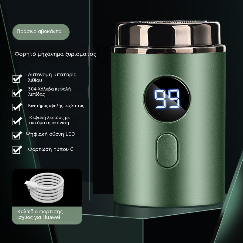 Aparat de Ras Electric Mini pentru Bărbați, Puternic, cu Afișaj Digital