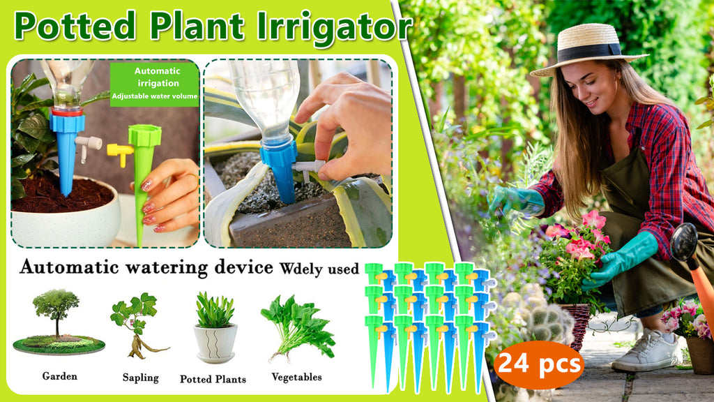 💦【24】bucati]Irigator pentru plante în ghiveci Adăpător automat cu irigare prin picurare reglabil