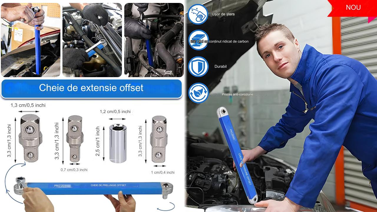 🛠️【Set de 5 bucăți】Cheie extensibilă cu clichet multifuncțională