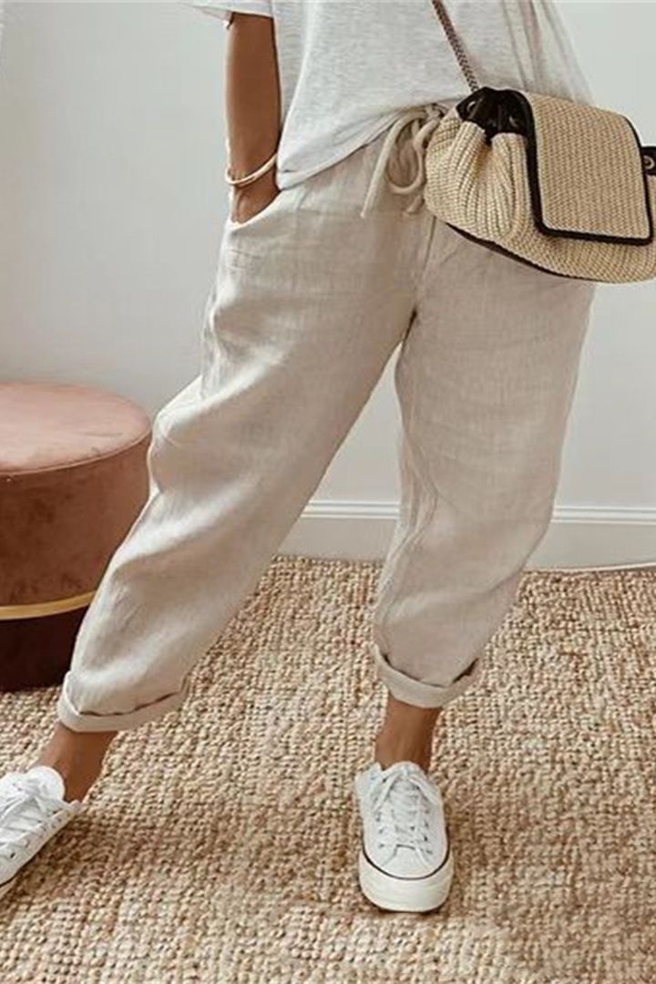 😍💕 Ultima zi de promoție – 50% reducere 💕 Pantaloni casual pentru femei din bumbac și in, comozi și moderni