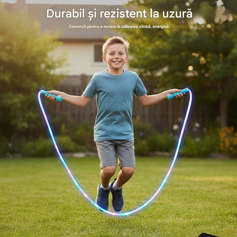 🏃🌈🌈 Coardă de sărit cu lumină LED pentru copii