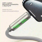 🔥 【2 bucăți la 119 de lei】 🔥 (2 metri lungime) Cablu 4 în 1 PD 240 W – USB-C, Lightning și încărcare rapidă USB-A, aluminiu și silicon, sincronizare date ⚡📱