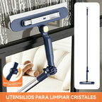 🧼✨ Curățător de geamuri 2 în 1 cu două fețe și mâner extensibil, ideal pentru curățarea geamurilor la clădiri înalte