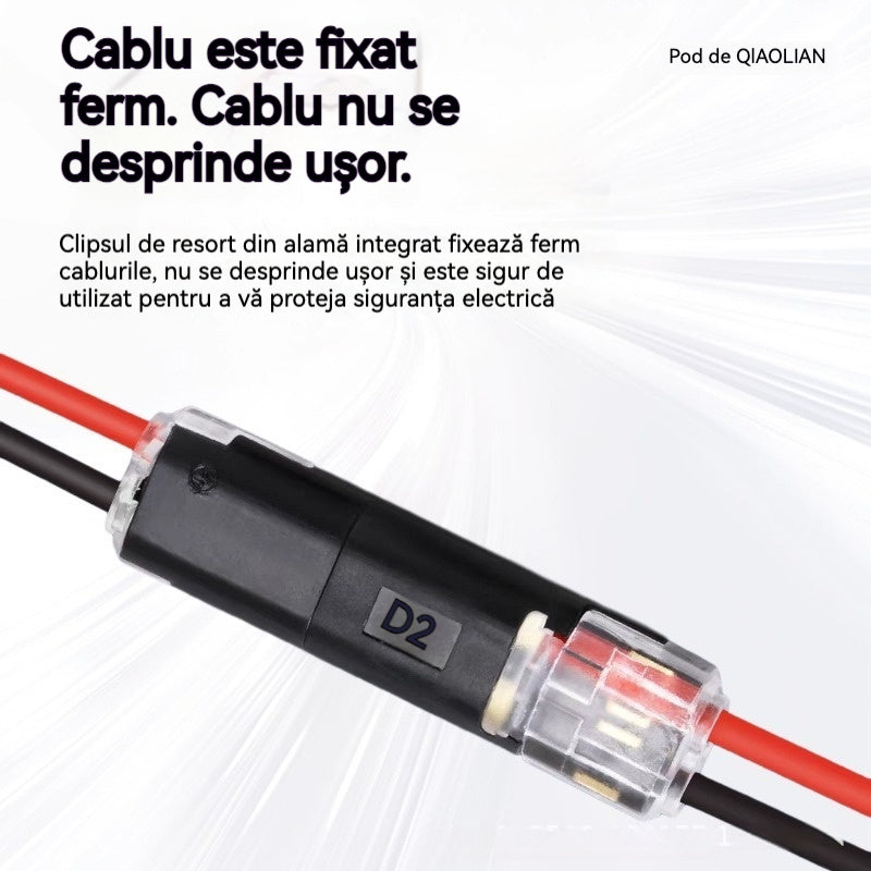 🥳 Cel Mai Vândut Produs din 2026 🥳 ⏰ 【Pachet de 50 de Bucăți】 Conectori Rapizi pentru Două Fire cu Clemă de Blocare, 50% REDUCERE! Clemă de Siguranță Anti-Alunecare ⚡️
