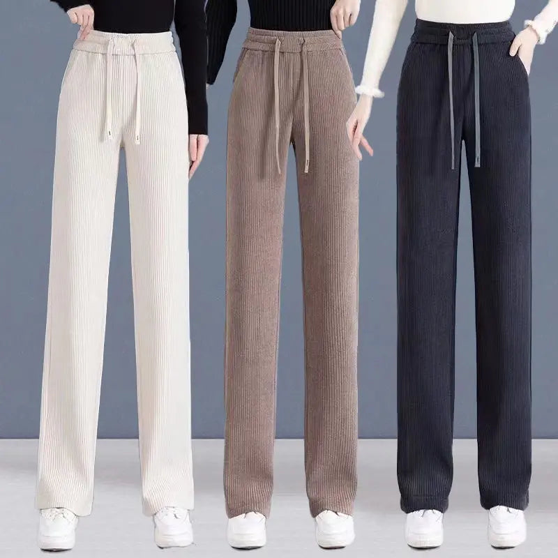 🏆【M-3XL】【40-110KG】👖Pantaloni noi, elastici, cu croi larg, pentru femei【40-110kg】