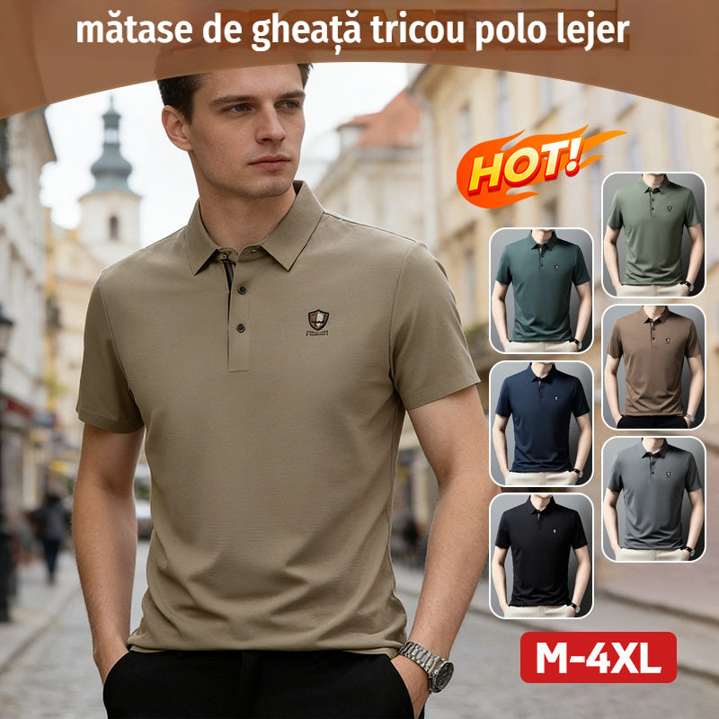 👔【M-4XL】Tricou Polo Vară 2026 Material Rece Mătase de Gheață