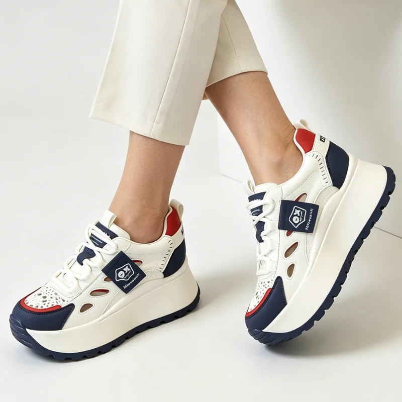 👟Pantofi casual de vară cu design perforat și talpă groasă – moderni, respirabili și super confortabili