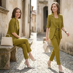🏆【Jachetă + Maiou + Pantaloni】Set Fashion Casual din 3 Piese