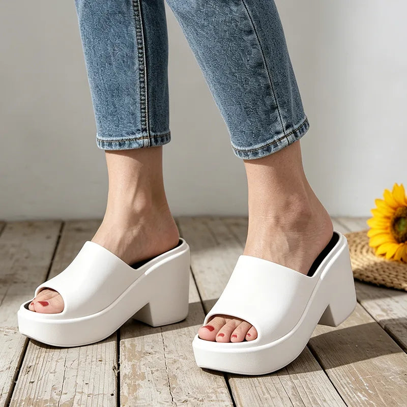 【36-41】Papuci cu Platformă de 9 CM – Câștigi înălțime de top și picioare de fotomodel, cu confort maxim de