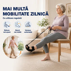 【2 buc】Centură de Stretching și Întindere Ligamente pentru Yoga și Fitness – Curea Respirabilă și Reglabilă pentru Glezne și Picioare, Recuperare și Flexibilitate