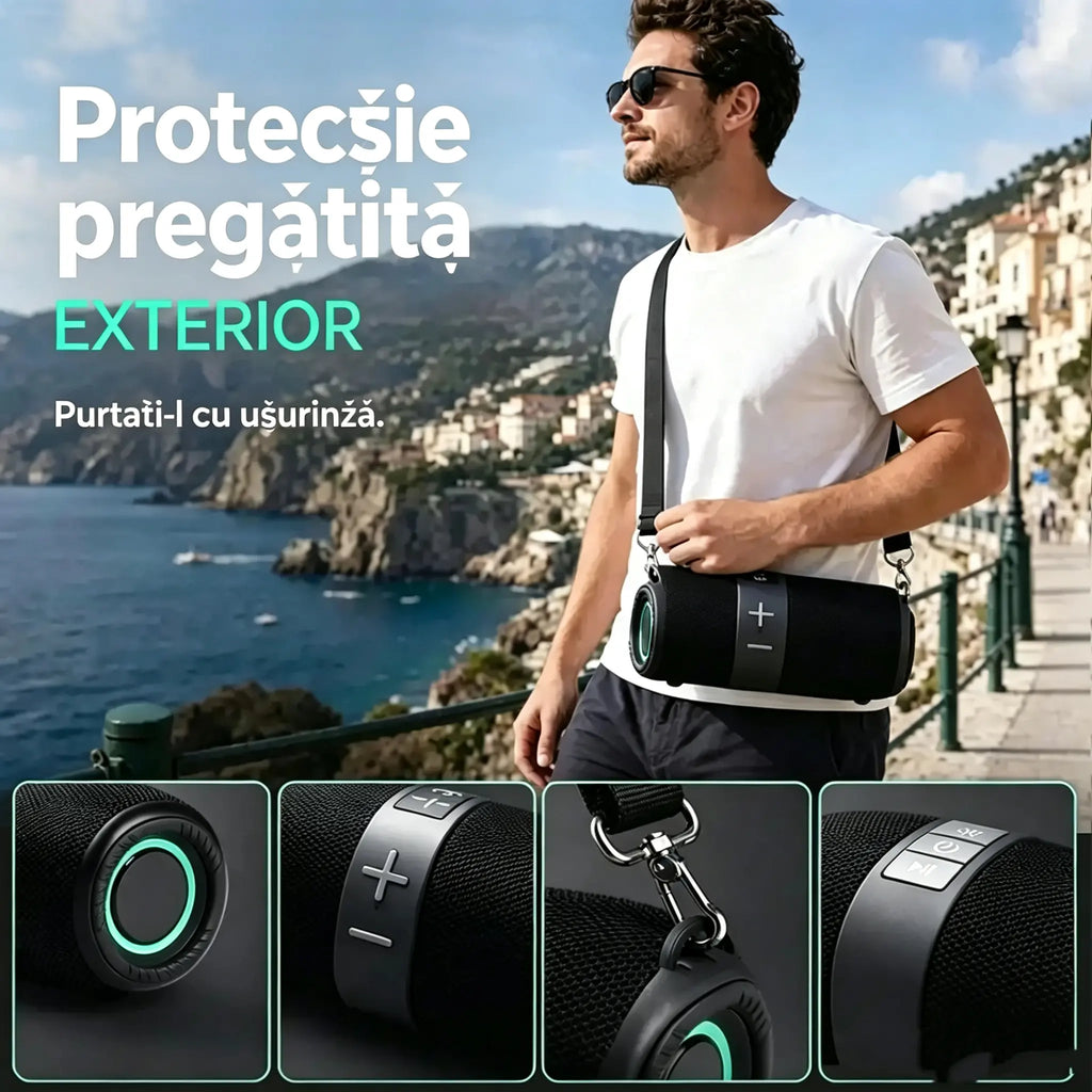 🥳 OFERTĂ DE NERATAT 2026 ❤️ Boxă Bluetooth portabilă cu bas puternic