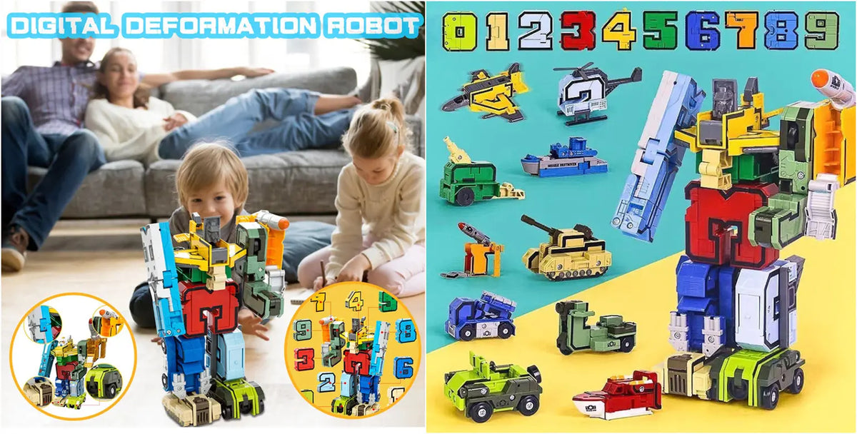 KU-🔥🎁Jucărie Robot Deformare Număr De Transformare Pentru Copii