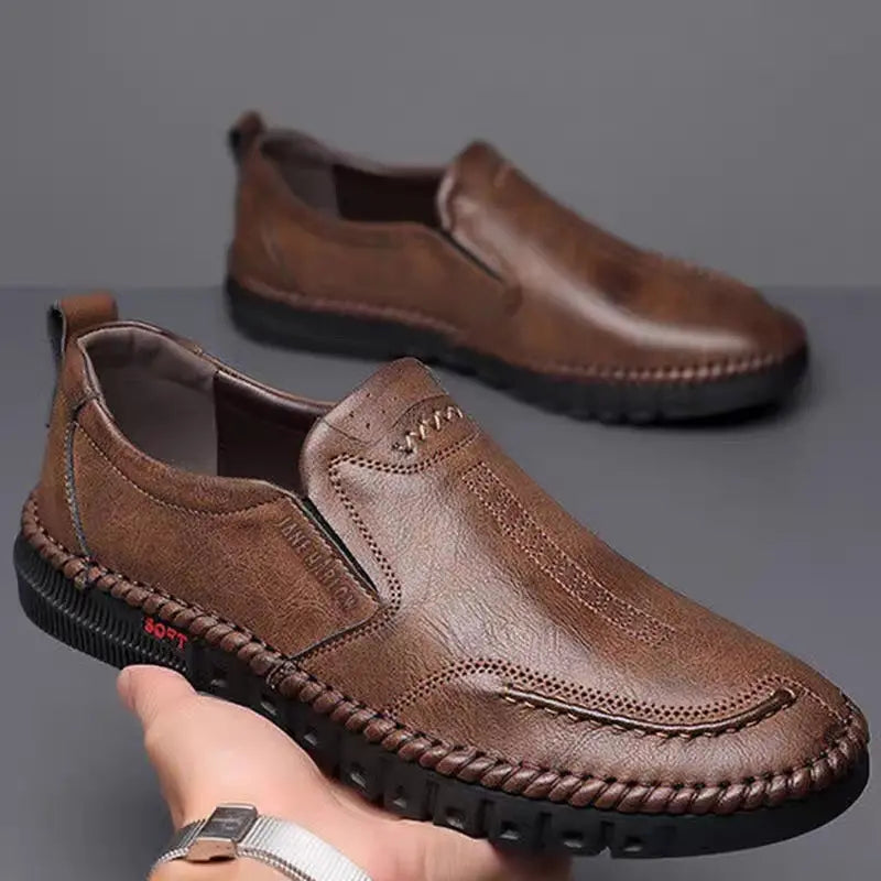 👞【39-44】2026 pantofi sport casual pentru bărbați, din piele naturală, cu talpă moale, antiderapantă, respirabilă