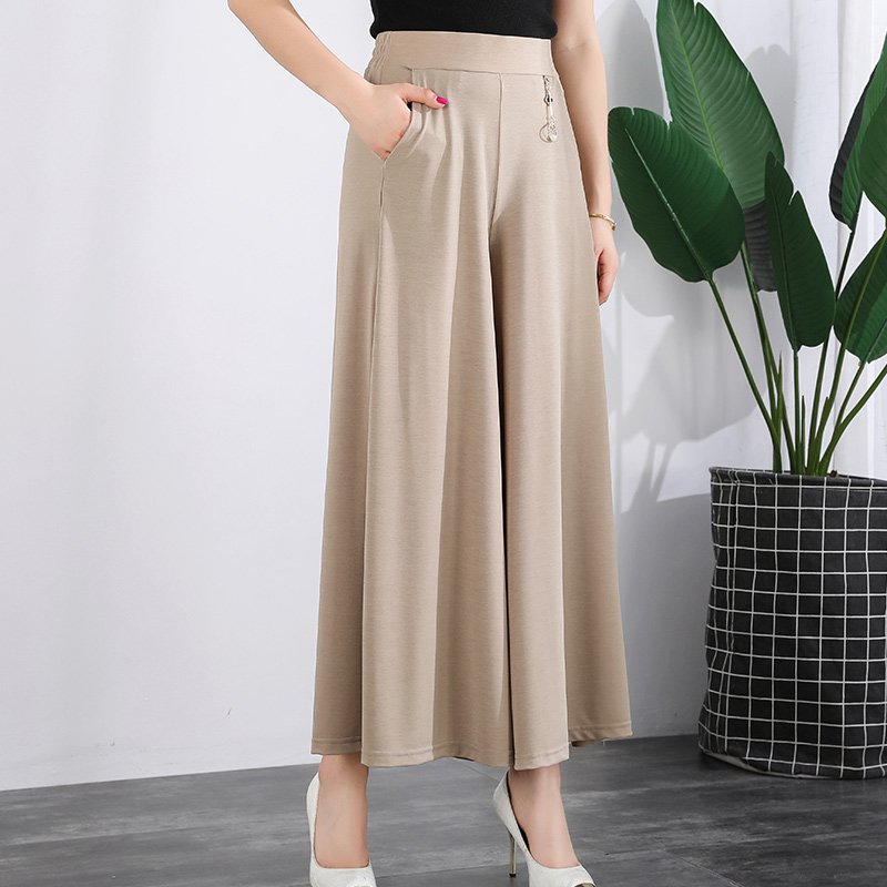 ❤️【Cumpără 1 primești 1 gratis】❤️【M-5XL】2026 Pantaloni noi de dama de vară picioare late mătase de gheață până la glezne