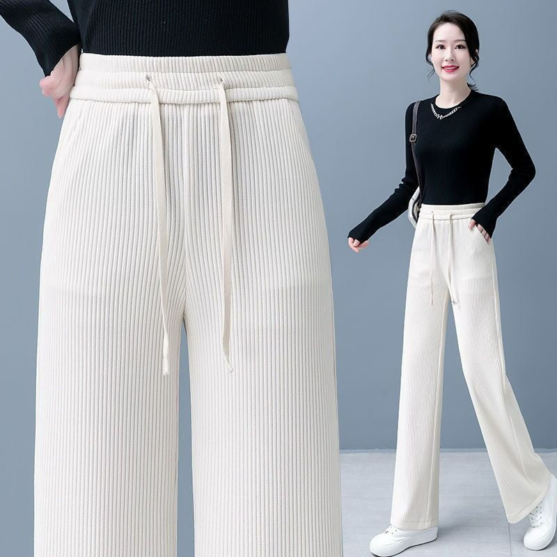 🏆【M-3XL】【40-110KG】👖Pantaloni noi, elastici, cu croi larg, pentru femei【40-110kg】