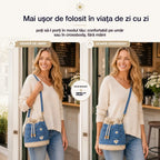 🎒Geantă Boho din Denim Împletit, Potrivită pentru Diverse Stiluri ✨
