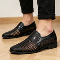 👞 pantofi bărbătești din piele naturală, perforați și respirabili