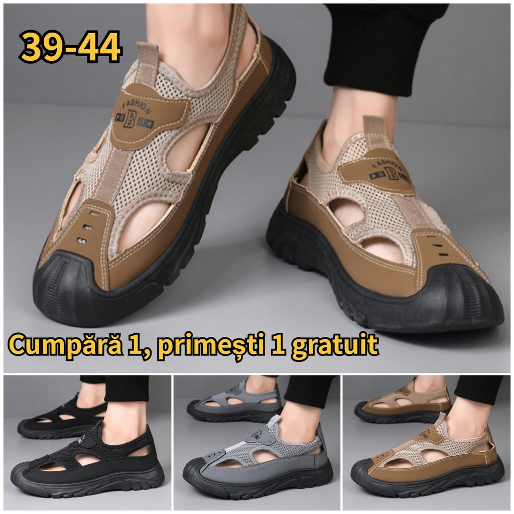 【50%OFF】【39-44】😎Sandale ușoare pentru bărbați cu talpă moale, pantofi de plajă sport cu ochiuri mari, casual, cu două scopuri