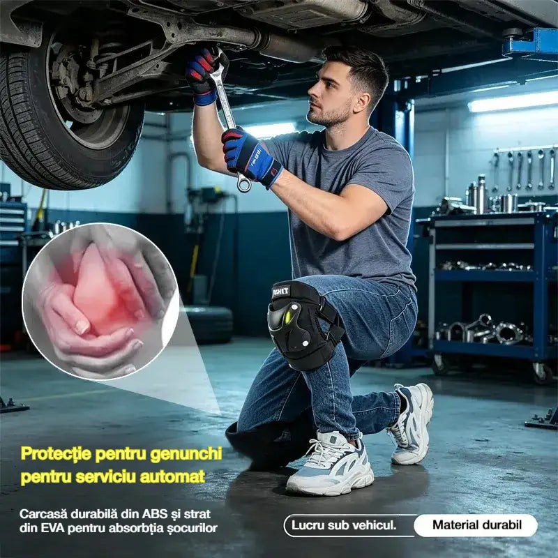 Genunchiere protectoare fluorescente, potrivite pentru toate anotimpurile