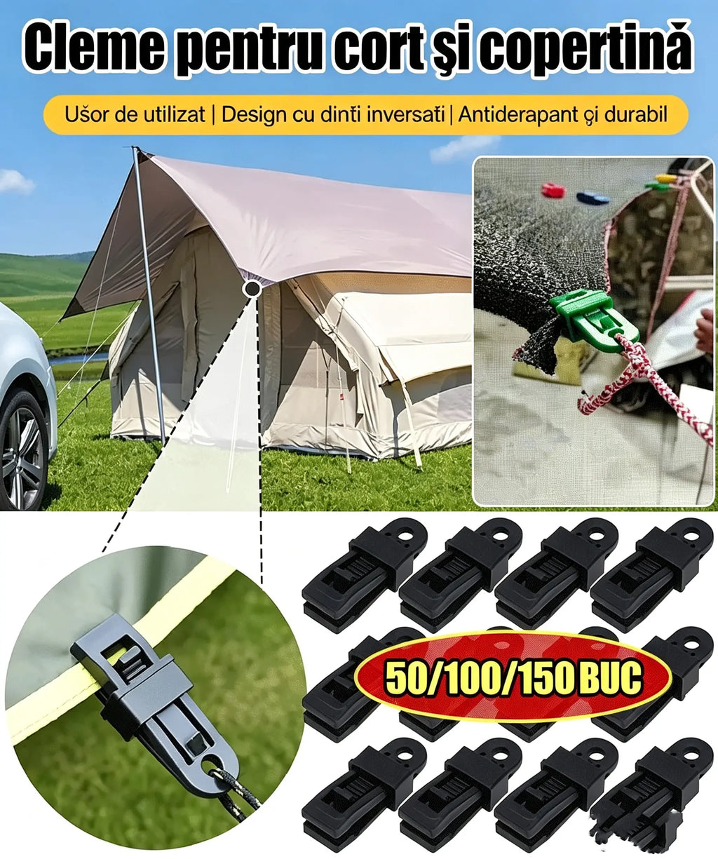 🏡🌿【Set de 50 Bucăți】Cleme pentru Fixarea Plasei de Umbrire și a Cortului