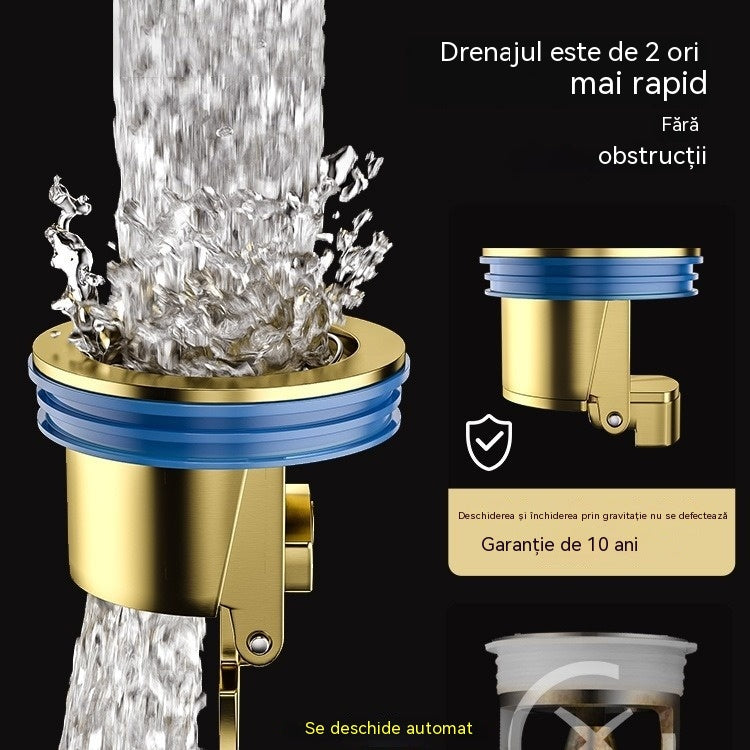 🔥 🔥🚿 Sifon de pardoseală universal din alamă, cu nucleu anti-miros și dezodorizare ✨