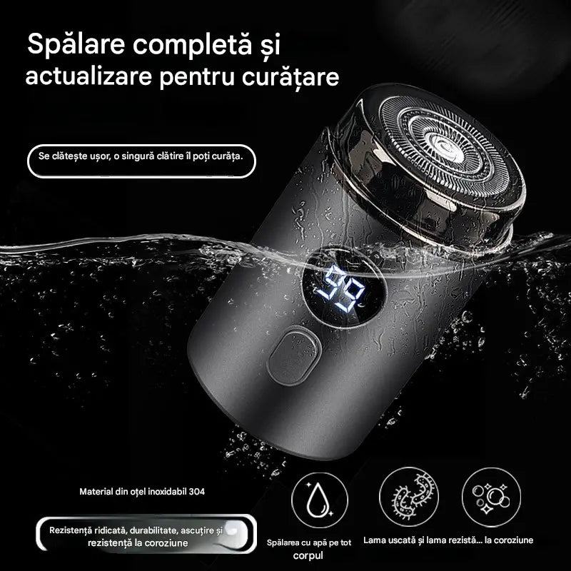 Aparat de Ras Electric Mini pentru Bărbați, Puternic, cu Afișaj Digital