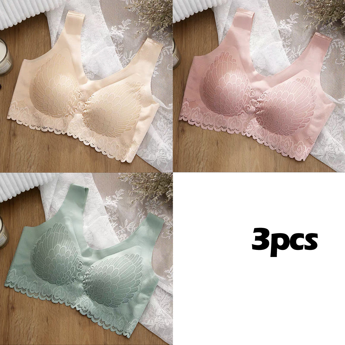 🔥🔥(Reducere 49%)👙【Set de 3】Căciulă Ice Silk fără cusături, fără sârmă