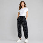 ✨【40-100 KG】Pantaloni de damă cu talie înaltă și efect răcoritor, pantaloni largi și respirabili pentru vară — croială lejeră