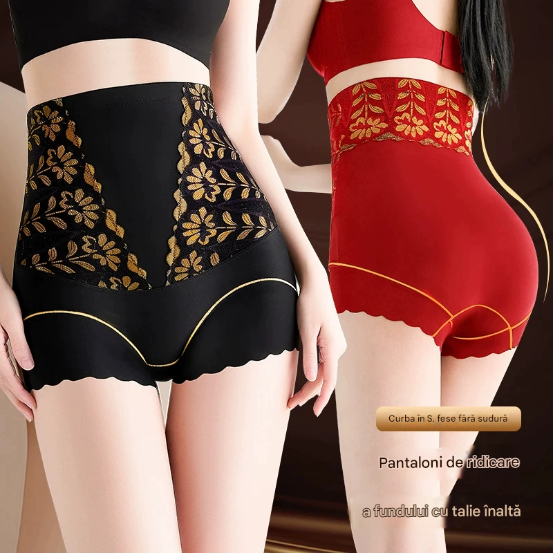 🌸【Set de 5 bucăți】Chiloți confortabili antibacterieni cu talie înaltă Tummy Tuck 👙💖