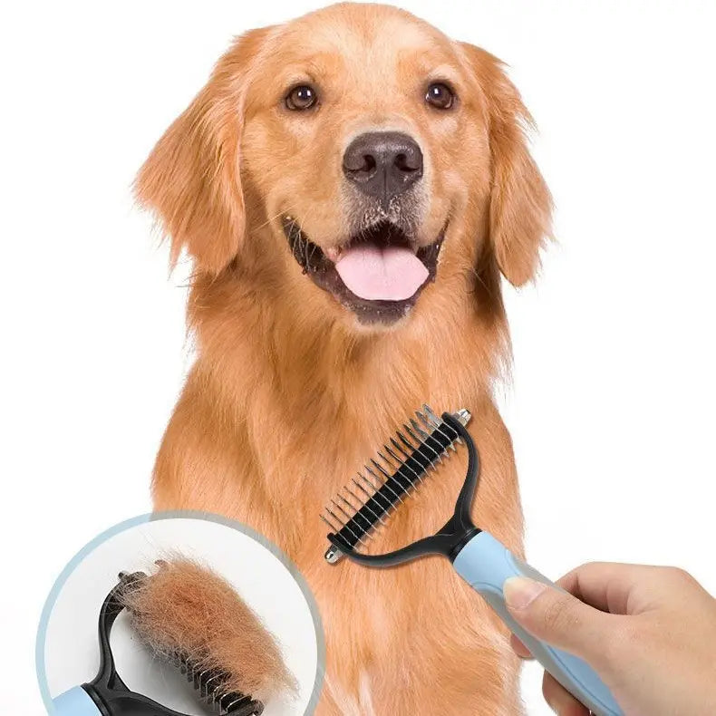 Pieptene pentru animale de companie, pieptene de descurcare pe două fețe, pieptene pentru curățarea și îngrijirea pisicilor și a câinilor, pieptene pentru articole pentru animale de companie