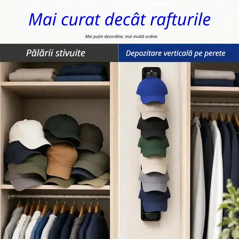 🧢【Set de 2 bucăți】Suport pentru depozitarea pălăriilor — economisește până la 80% din spațiu