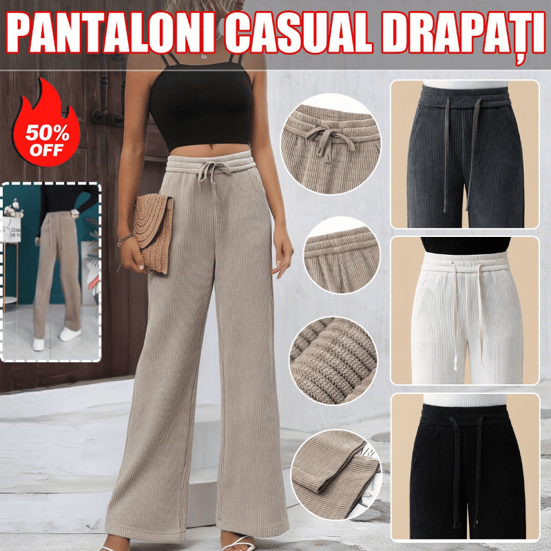 🏆【M-3XL】【40-110KG】👖Pantaloni noi, elastici, cu croi larg, pentru femei【40-110kg】